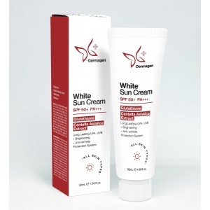 Dermagen Sunscreen Cream SPF50+ PA+++ Prof.Cosmeceutical Glutathione White Sun - 50g